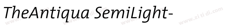 TheAntiqua SemiLight字体转换
